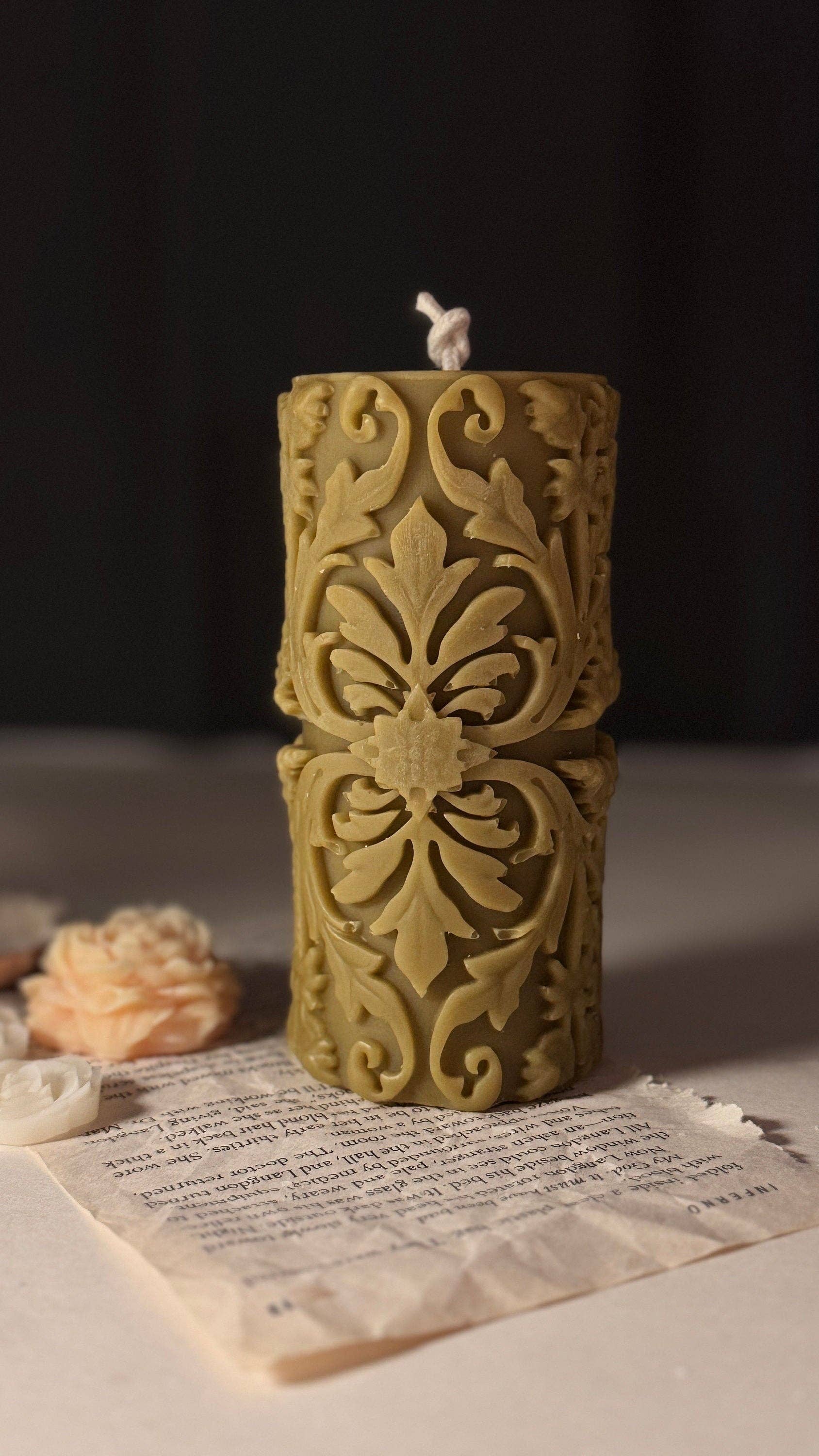 Home Pro Idea - Wholesale Pillar Candle - Damask Pillar Candle| Vintage| Pillar Candle| Home Decor 2