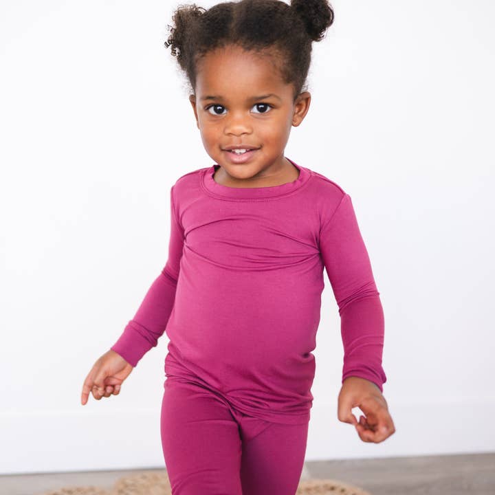 Will & Charlie Shop - Wholesale Sleepwear Set - Kids - Cranberry Bamboo 2-Piece Set Toddler Pajamas2