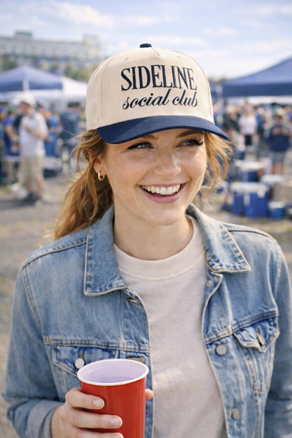 Ginger And Thread - Wholesale Trucker hat – Women’s - Sideline Social Club Embroidered Baseball Hat for Sports Mom5