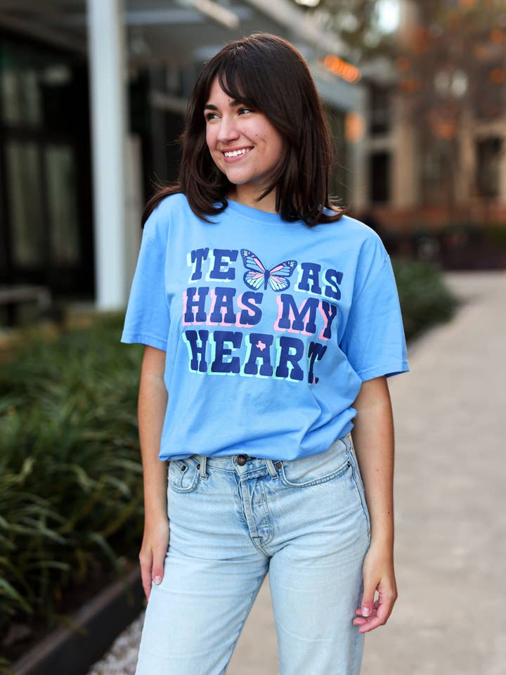 Texas Has My Heart - Sky Blue SS for wholesale by Jadelynn Brooke