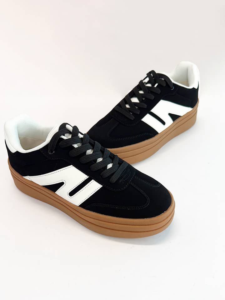 CCOCCI - Wholesale Lifestyle Sneakers - Women's - TOPPING-05 COLOR BLOCK PLATFORM SNEAKERS5
