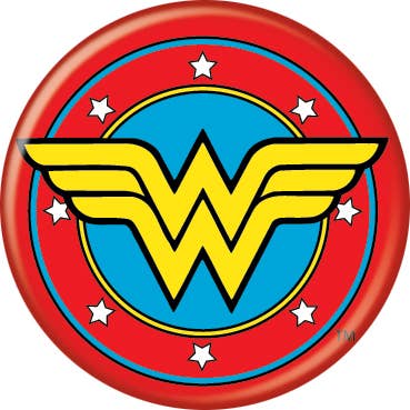 DC Comics Wonder Woman Logo Buttons 1.25" Round for wholesale by Ata-Boy