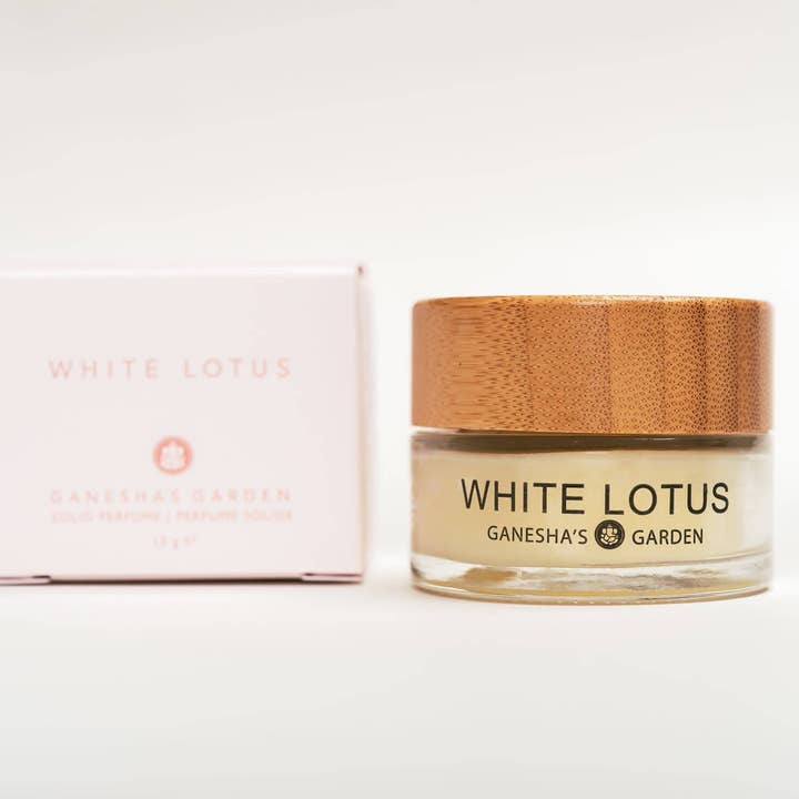 Between Heaven & Earth Mfg. - Wholesale Solid Perfume - Ganesha's Garden White Lotus Solid Perfume1
