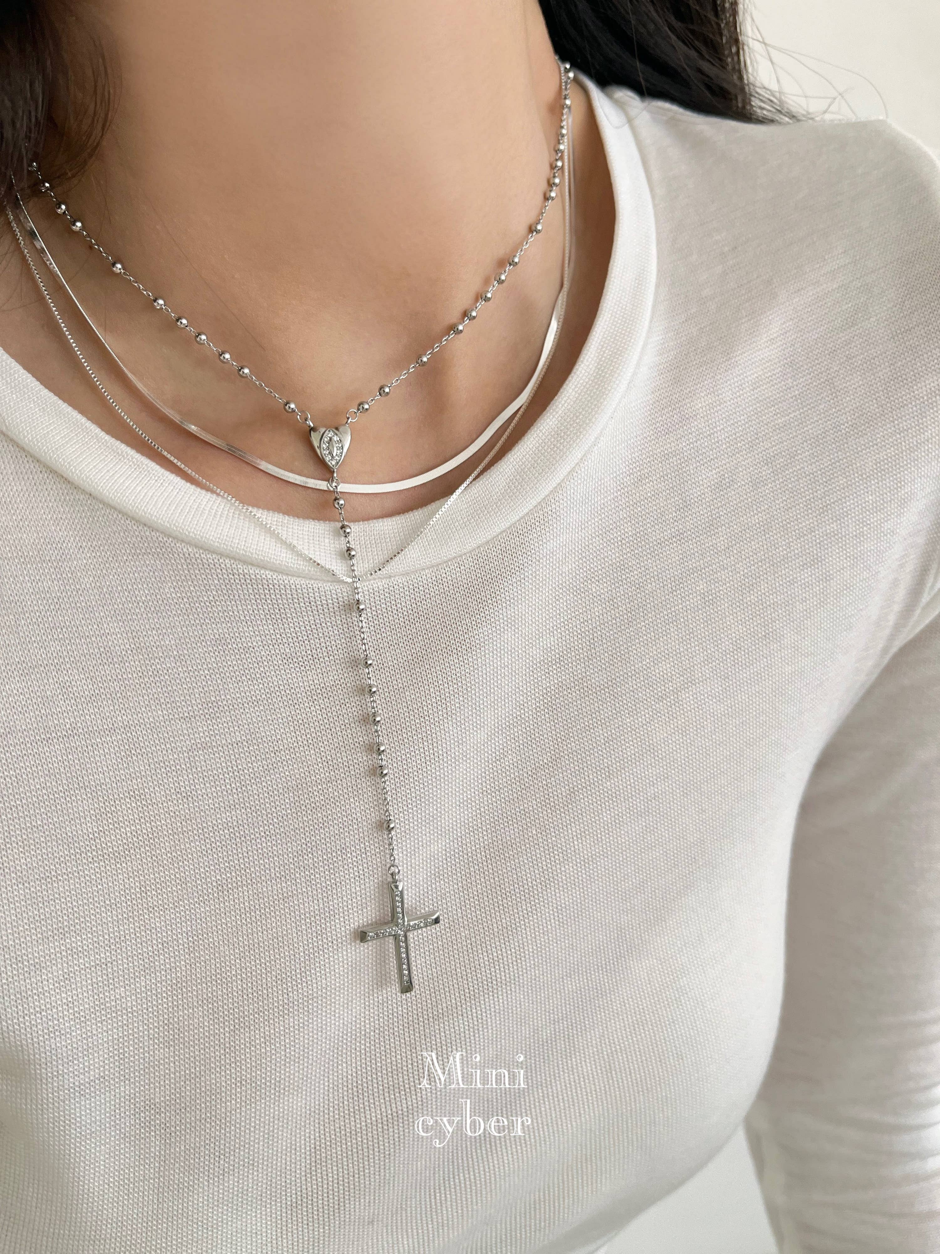 MINICYBER STUDIO - Wholesale Pendant/Charm Necklace - Love Cross Chain Necklace8