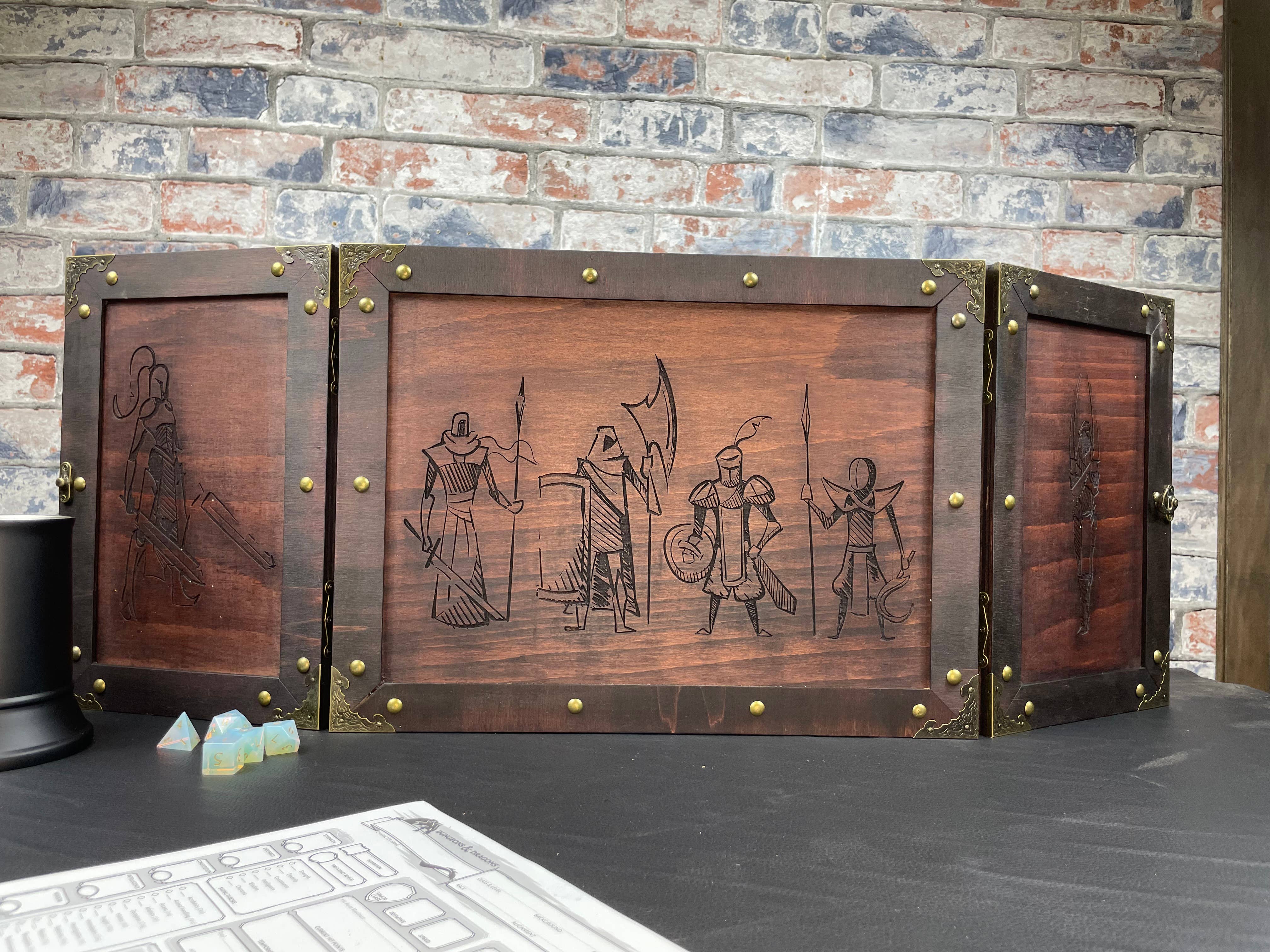 Fandomonium - Wholesale Board Game - "The Party" Dungeons and Dragons Wooden DM Screen (Copy)4