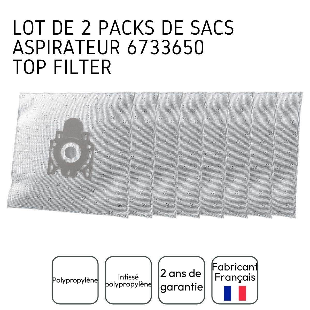 Zenker - Wholesale Vacuum Cleaner - Set of 2 packs of 8 Miele TopFilter vacuum bags 67336502