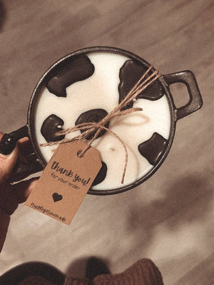 Wholesale Cow Cast Iron Skillet Soy Candle Bundle for wholesale by Huckley Homemade