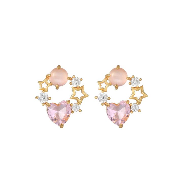 Stjärthjärta örhängen för wholesale av Rosies