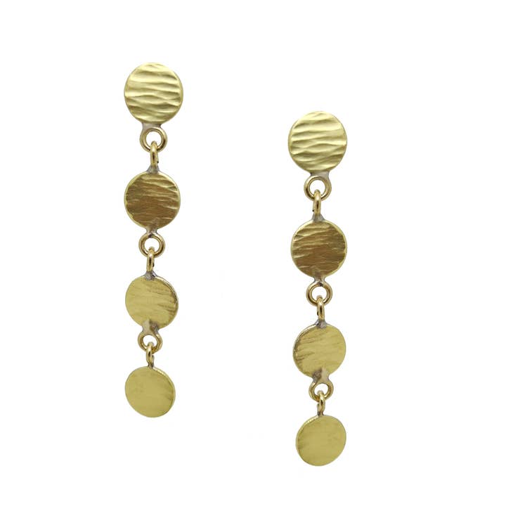 Runde gehämmerte Ohrringe für den Großhandel von Grinhilda Szendy