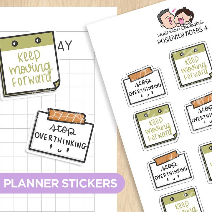 Positivity Notes 4 Planner Stickers for wholesale by hubmanchubgirl.