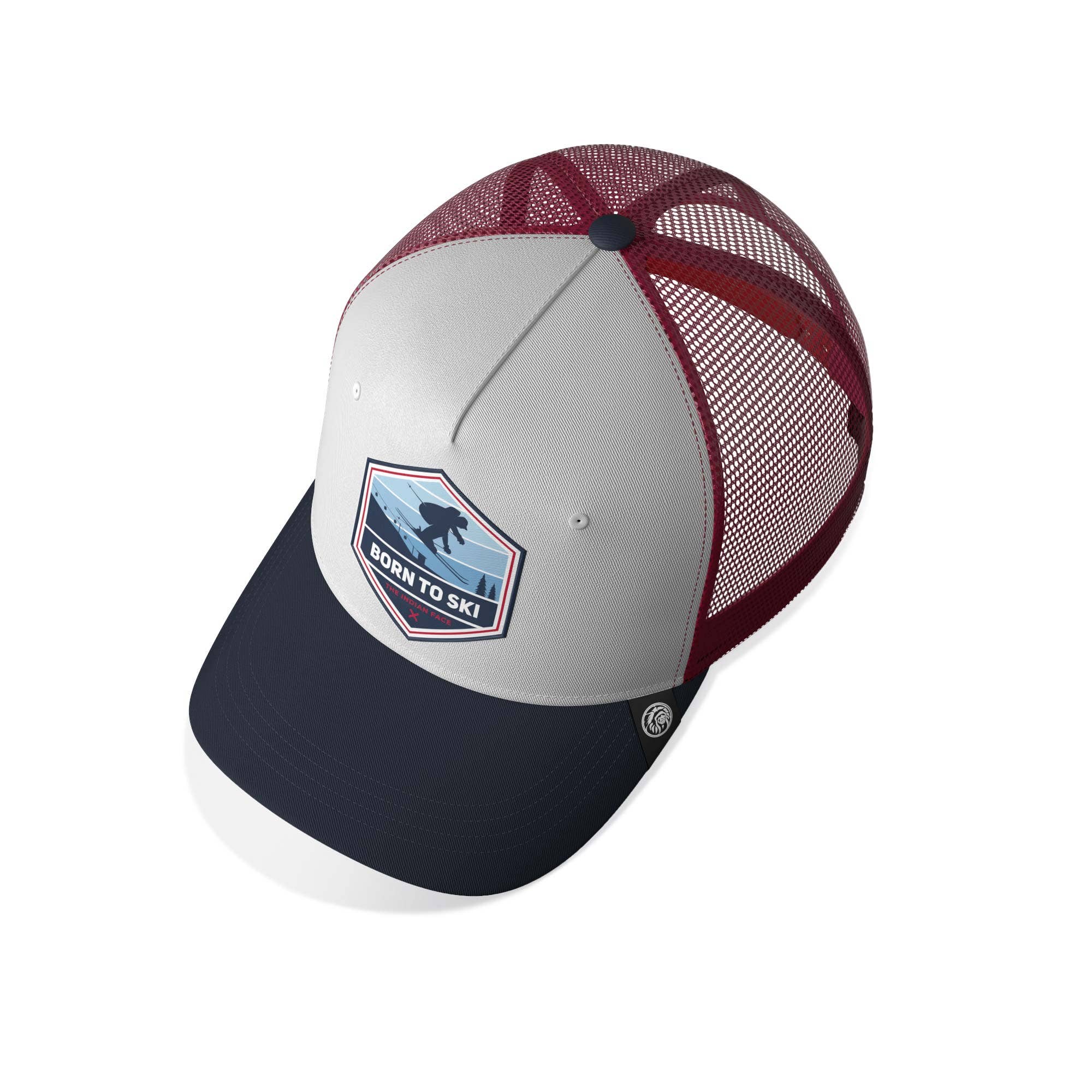 Indicom Brands – wholesale Trucker hat – Unisex – Born to Ski White / Red / Blue2
