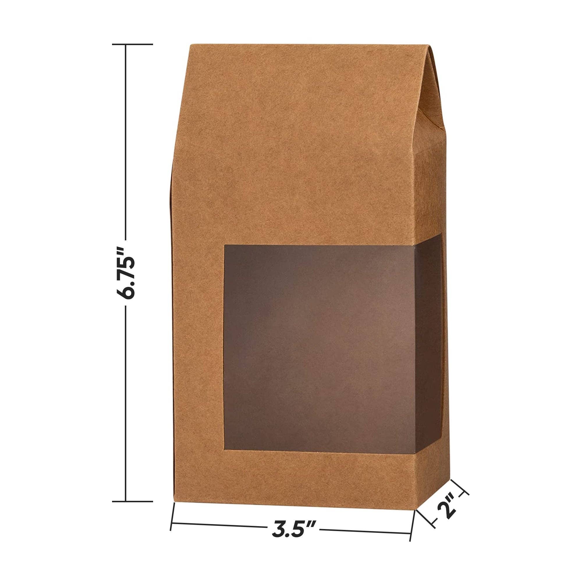 Hammont - Wholesale Gift Box - Gift Boxes 8 Pack Tall Paper Boxes With Window Kraft Paper2