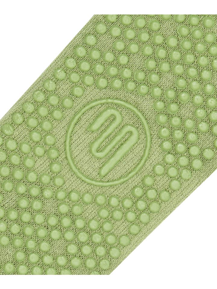 MoveActive - Wholesale Socks - Women's - Crew Non Slip Grip Socks - Sage Ruffle