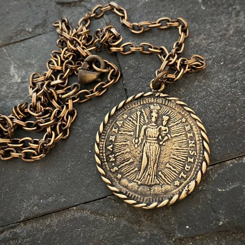 Johnny Ltd. - Wholesale Pendant/Charm Necklace - Men's Archangel St. Michael, Antiqued Brass and Bronze2