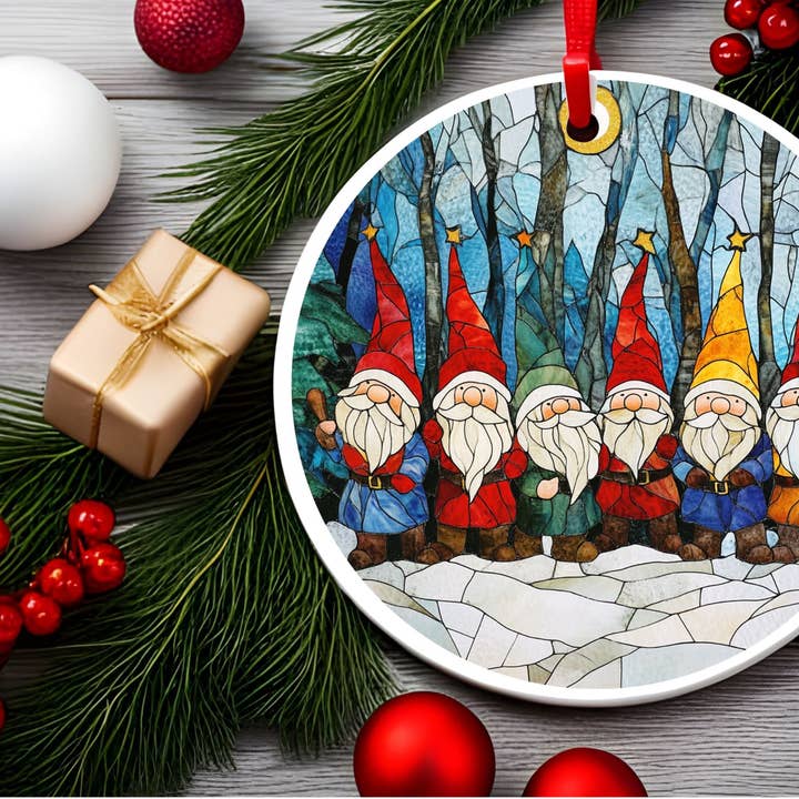 Ornamento Natalizio in Ceramica per la vendita all'ingrosso da parte di Stencil Art Canada