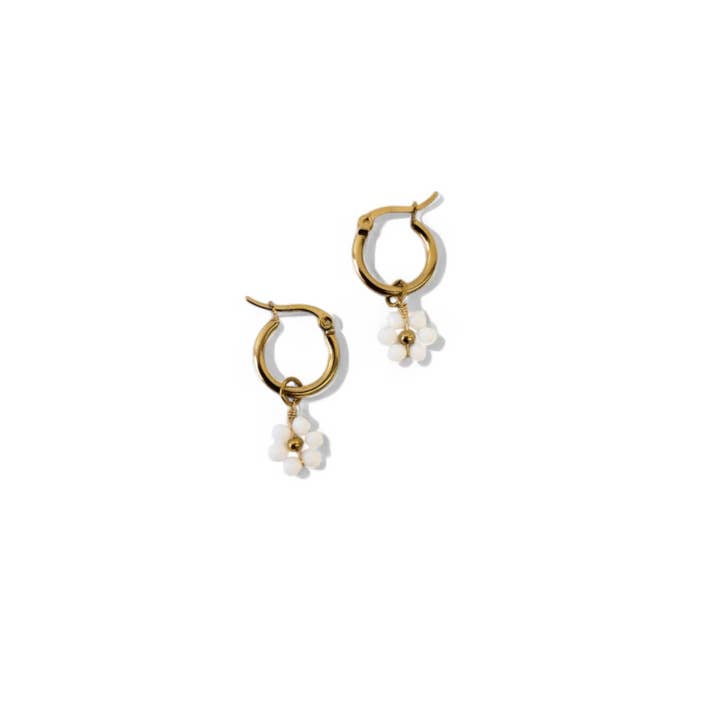 Jenny Be Free - Wholesale Hoop Earrings - Hoops: Charming Flowers