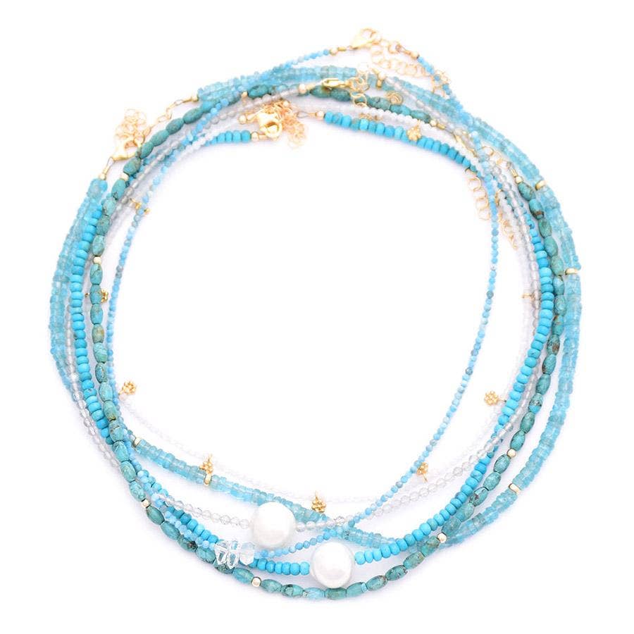 gold & gray - Wholesale Choker/Collar - Apatite & Herkimers Necklace2