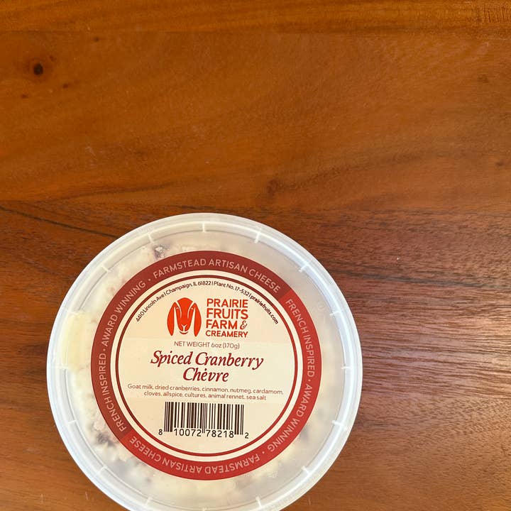 Chevre- Banheira de Cranberry Especiada 3 Ib por atacado de Prairie Fruits Farm & Creamery