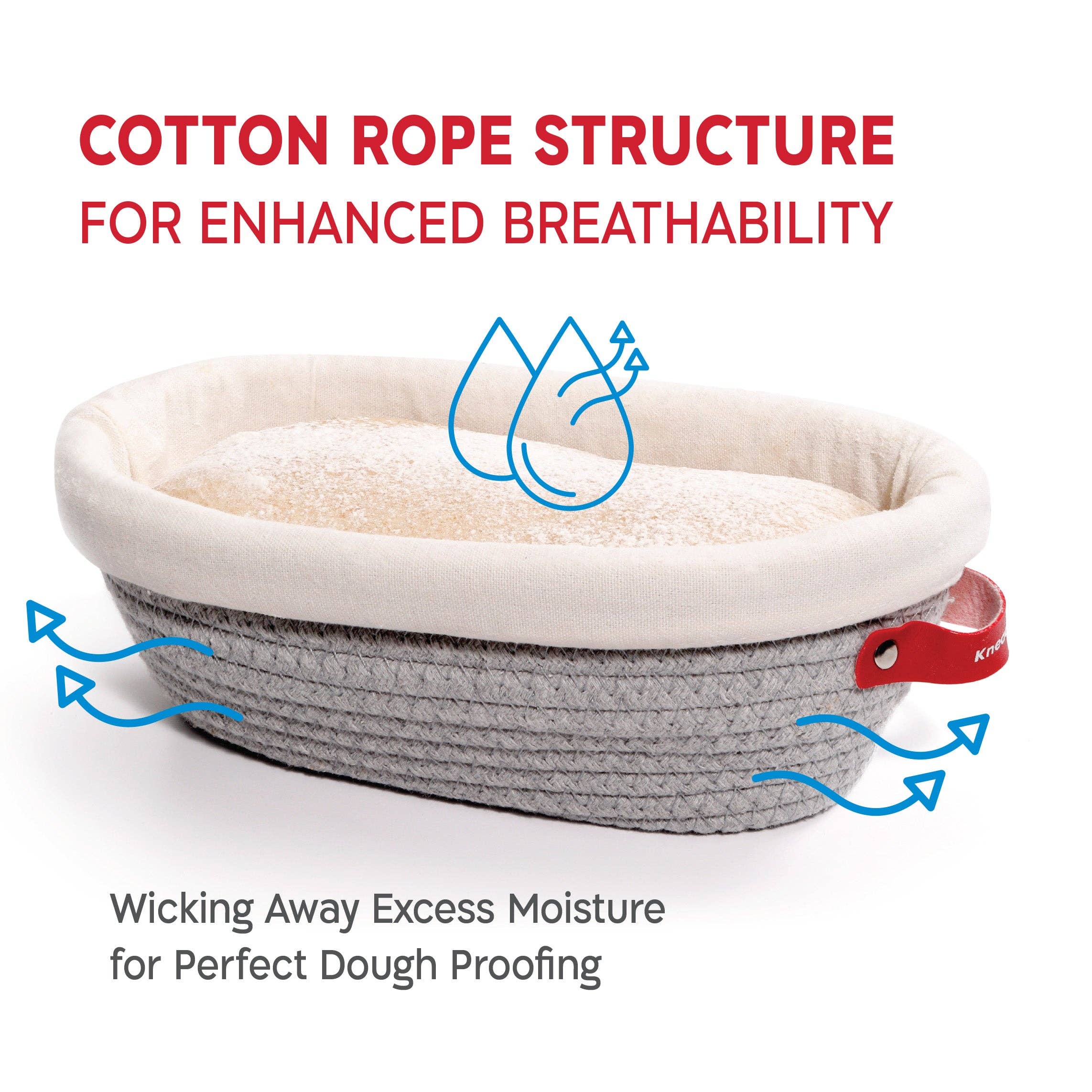 KneadAce - Wholesale Bread Pan - Oval & Round Cotton Rope Proofing Baskets2
