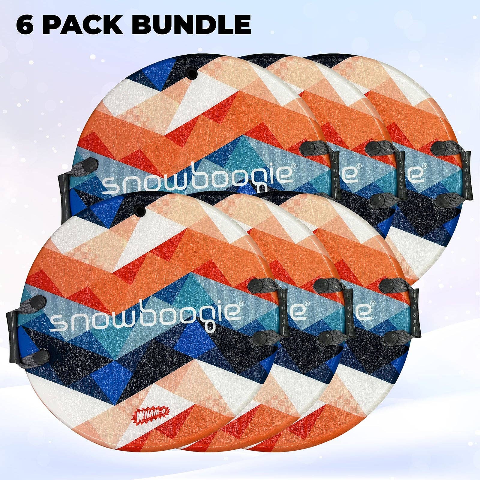 Sixale - Wholesale Sporting Accessories - Wham-O Snowboogie Snow Sled - 26" Single Rider Winter Air Disc Sled (Orange/Red)7