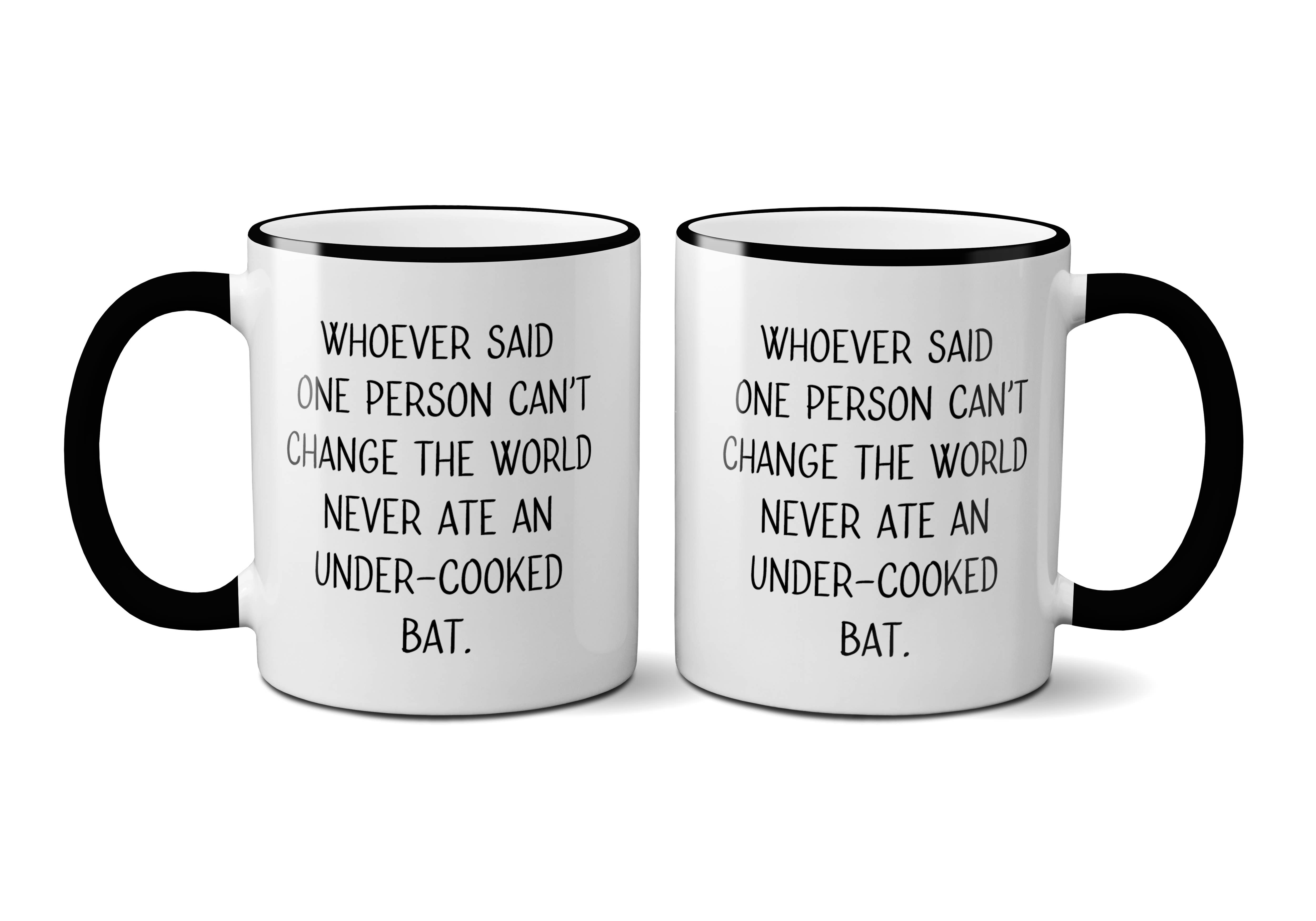 Quippy Brand - Wholesale Koffiemok - Wie zei dat één persoon de wereldmok niet kan veranderen
