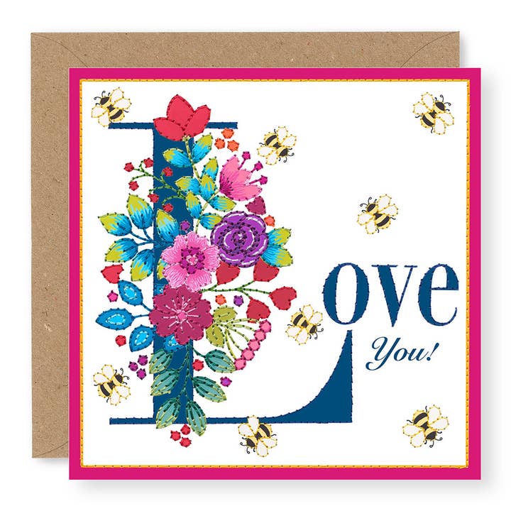 Bouquet Love You for wholesale by Jane Buurman Handmade (Greetings Cards)