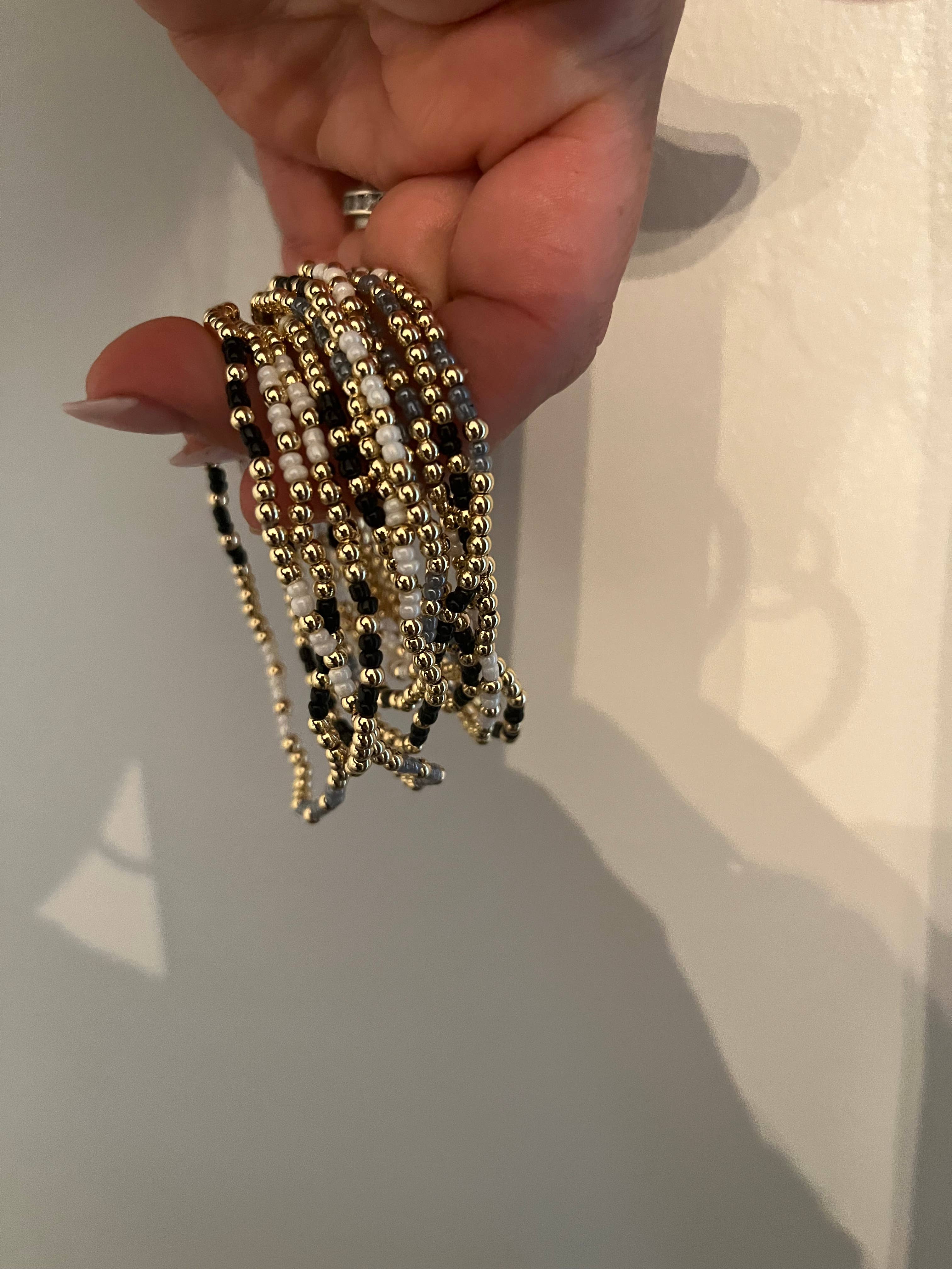 Stick Style - Wholesale Beaded Bracelet - 14k gold filled color bracelet 9