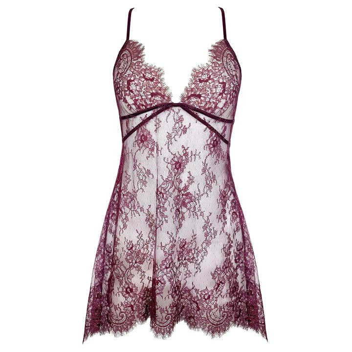 Moonstruck Chemise Fluweel voor wholesale door Monique Morin Lingerie