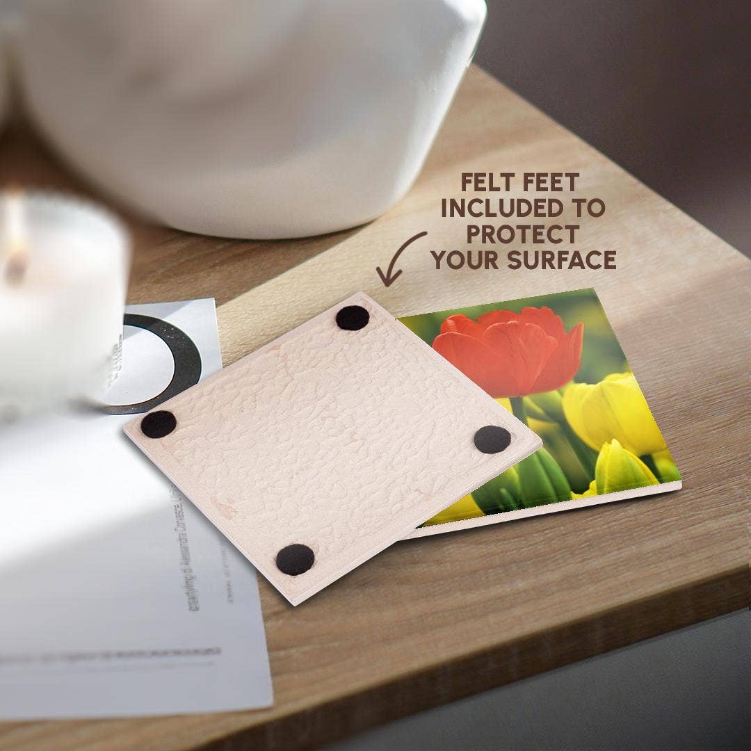 3dRose – wholesale Underlägg – 3dRose, Holland, Keukenhof Gardens. Tulpaner i blomsterträdgård., Glasunderlägg3