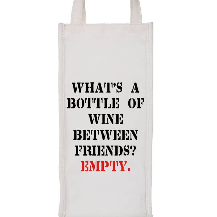 Wine Bag - Empty Bottle (Black/Red) for wholesale by Toss Designs