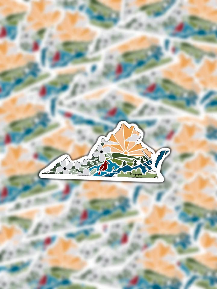Sticker État de Virginie pour la vente par CreationsByMaddied