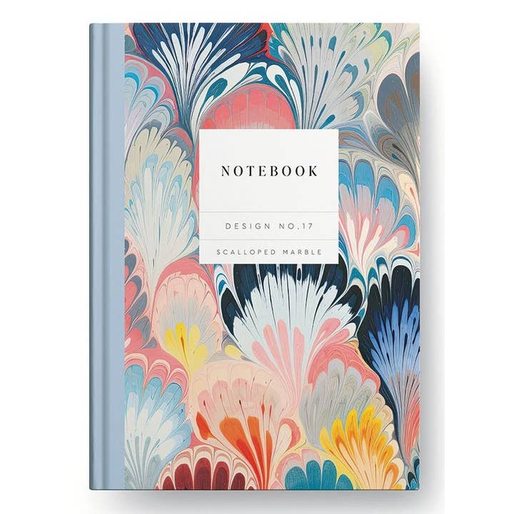 Kaleido A5 Premium Hard Cover Notebook--Scalloped Marble for wholesale by Vevoke