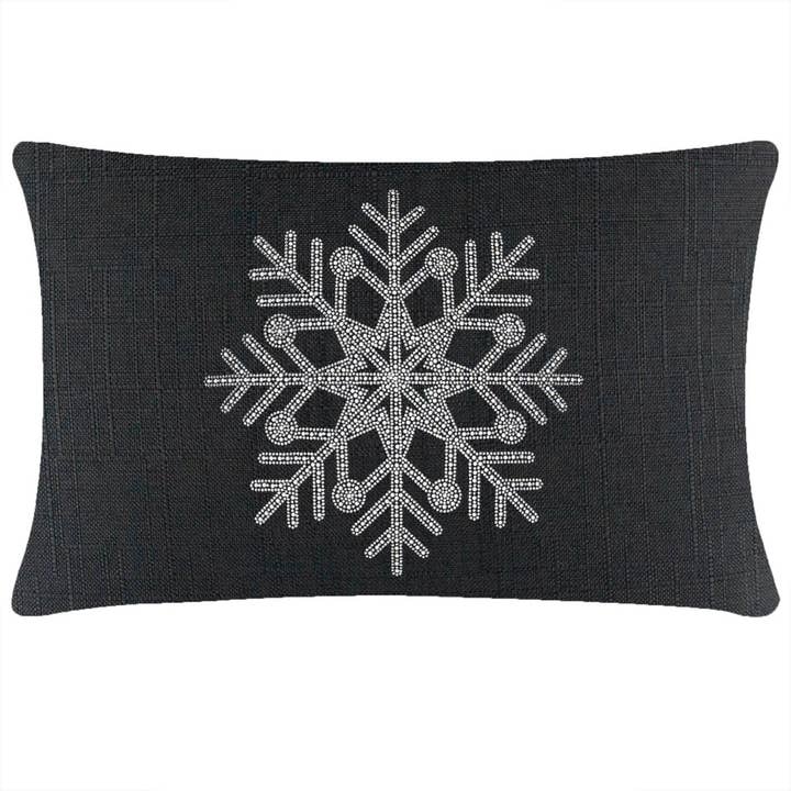 Sparkles Home - Wholesale Throw/Decorative Pillow - Rhinestone Snowflake Pillow1
