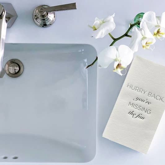 Lined Design - Wholesale Hand Towel - Cloth-Like Disposable Guest Towels