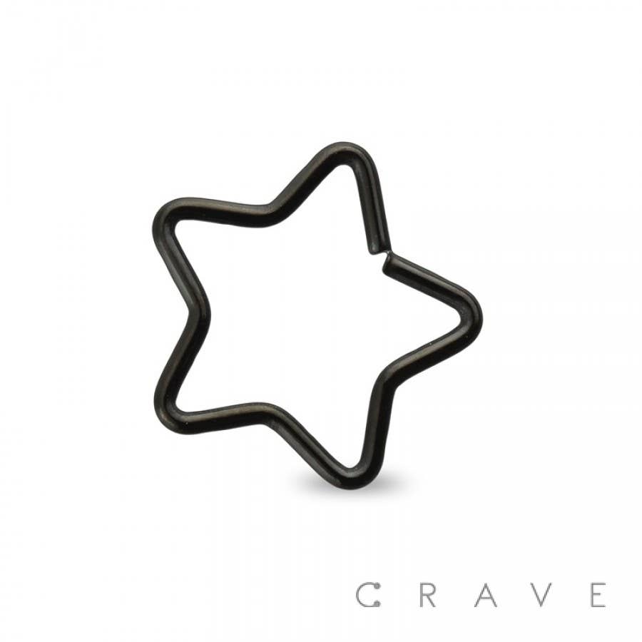 CRAVE - Vente Anneau de nez - ANNEAU DE NEZ EN ACIER INOXYDABLE 316L EN FORME D'ÉTOILE0
