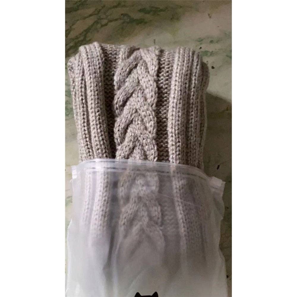 Plush Looks - Wholesale Socks - Women's - Solid Color Knitted Thigh High Stockings Socks8