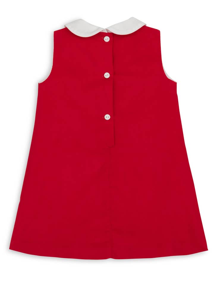 Posh Pickle – wholesale Dress – Kids – The Capelet Dress in Evelyn - Red Pinwale Corduroy10