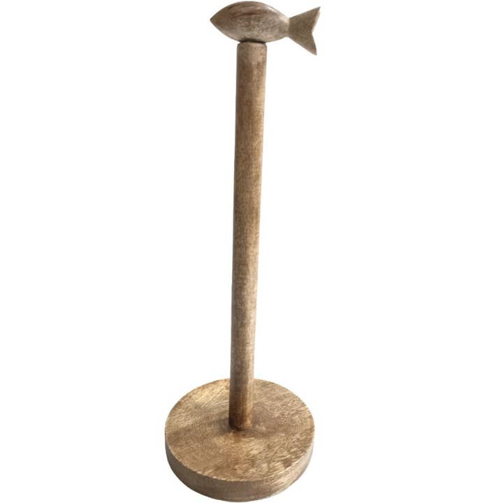 Status Collections - Wholesale Paper Towel Holder - Natural Wood Paper Towel Holder 41 (H) x 15 (Base)cm