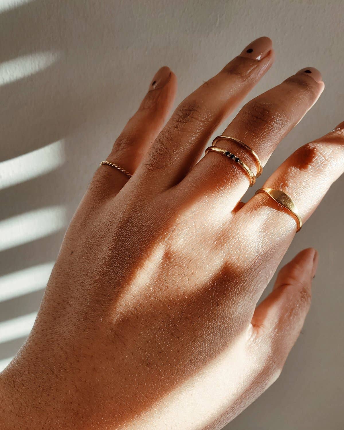 Admiral Row Jewelry - Wholesale Signet Ring - Gold Mini Signet Stacking Ring - Tarnish & Water Resistant Jewelry2