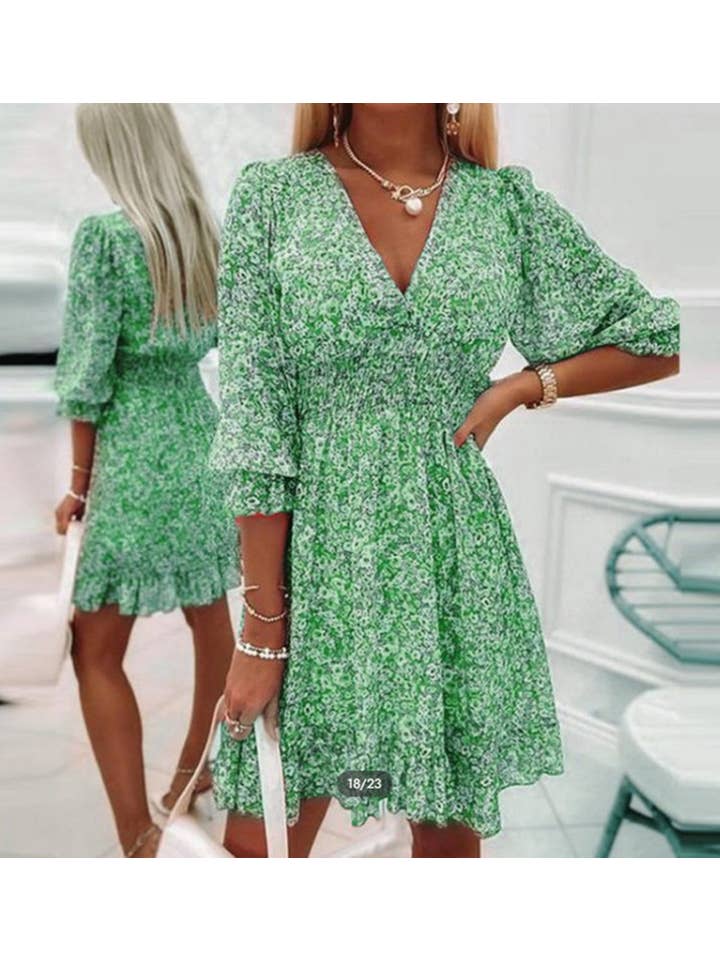 YNIQUE – wholesale Dress – Women's – Women's Dresses Bohemian Casual Short Sleeve Dress2