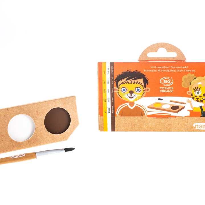 Namaki Cosmetics - Wholesale Face Paint/Play Makeup - Kids - 3.1 - COSMOS Multilingual Lion & Giraffe 3-color kit1