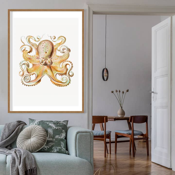 Ink & Drop - Wholesale Art Print - Vintage Octopus Illustration Print