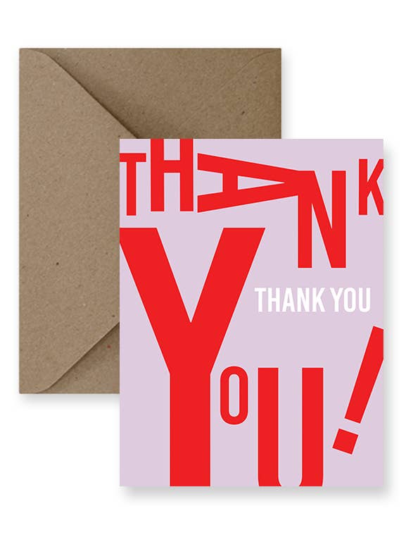 Thank You Retro Greeting Card for wholesale by IMPAPER
