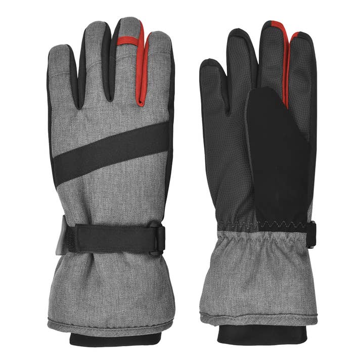 Grand Sierra - Wholesale Gloves - Kids - Boys Heathered Snowboard Glove w. Thinsulate1