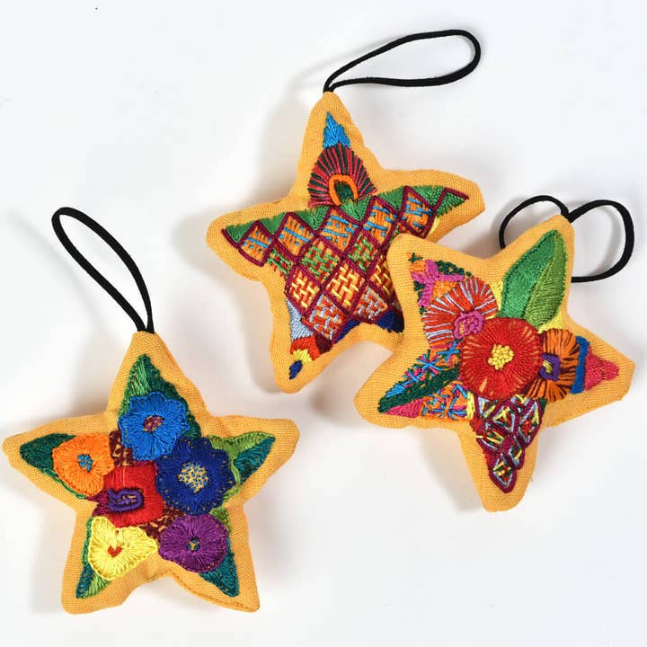 Mayamam Weavers - Wholesale Ornament - Hand Embroidered Christmas Holiday Ornaments from Guatemala