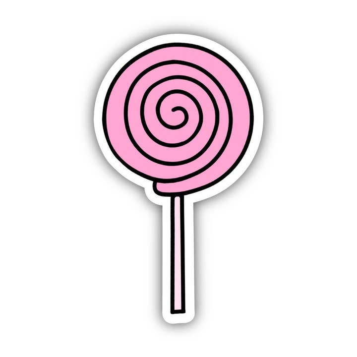 Pink Spiral Sucker Aesthetic Sticker for wholesale by Big Moods