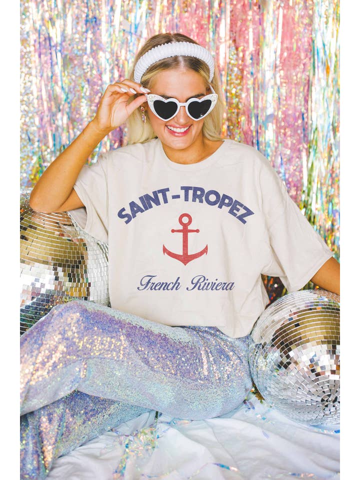 GOOD DAY STREET – Engroshandel T-shirt med print - Dame – SAINT TROPEZ oversized T-shirt med grafik2