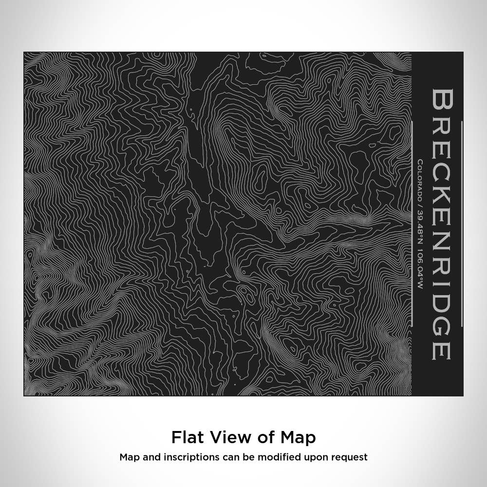 JACE.design - Wholesale Water Bottle - Breckenridge CO Topography Map Bottle with Bamboo Top in Blk1