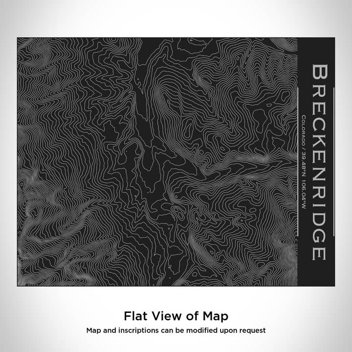 JACE.design - Wholesale Water Bottle - Breckenridge CO Topography Map Bottle with Bamboo Top in Blk1