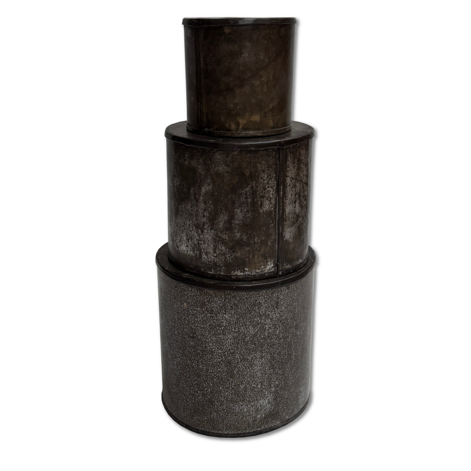 Nature and Style Wohnkultur Import GmbH - Wholesale Plant Pot - Metal cylinder set of 3 metal pots set for the garden3